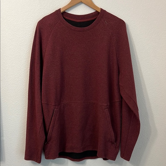 lululemon athletica Other - Lululemon Athletica At Ease Red Burgundy Crewneck